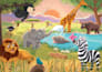 draw cute kids illustrations for puzzles board games with animals insects bugs