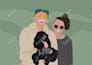 draw couple portrait illustration