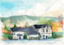 do concept hand drawn architectural render sketch
