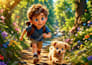 do children story book illustration, children story book illustration