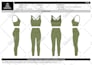 design activewear techpack with technical drawing and flat sketch