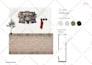 design mood board interior with shopping list