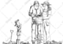 draw black and white  illustrations for children books