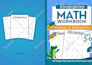 create math workbooks with book cover design for amazon KDP