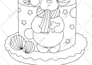 create hand drawn vector illustration for coloring book