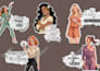 design illustration digital stickers for digital planner journal etsy, goodnotes
