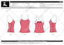 design activewear techpack with technical drawing and flat sketch