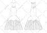 make a fashion technical flat drawing within 6 hours