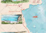 draw a custom map illustration, destination wedding map