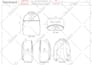 design school bag backpack tech pack cad flat sketch for manufacturing