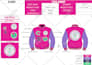 design a varsity or bomber jacket tech pack