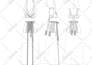 make flat fashion sketches and technical drawing