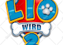 put your text or name on paw patrol logo