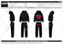 design activewear techpack with technical drawing and flat sketch