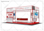 design and render 3d trade booth design and exhibition booth