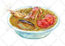 draw watercolor food illustration