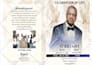 funeral flyer, memorial card, obituary bifold booklet program design