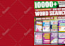 create KDP puzzle book cover and interior design for word search, crossword etc