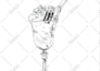 create high quality ink drawing on the paper with a detailed and artistic touch
