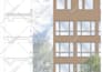 make detailed constructural cut with materialized facade cut