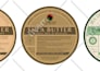 design a circular round, badge, stamp, sticker, label logo