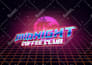make 3d neon sign logo and 80s retro vaporwave style designs