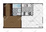 draw a 2d colored floor plan in illustrator or photoshop