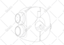 draw a detailed vector line art of any diagram, product