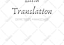 translate to and from latin