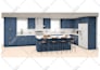 kitchen and bathroom using 2020 design with 3d renders