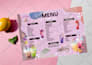 design bubble tea, boba, milk tea, coffee, juice, ice cream, waffle menu