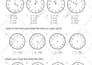 create telling time worksheets for kids with solutions