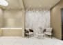 design and 3d render of living lobby, reception, front desk