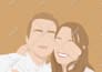 draw couple portrait illustration