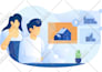 create modern flat design illustration