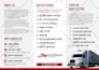 design trifold brochure and flyer for trucking, logistics, freight broker
