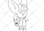 draw fun, cool, simple, line art cartoon characters