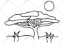 create hand drawn vector illustration for coloring book
