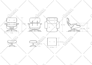 do cad 2d drawing or technical drawing with measurements