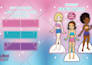 illustrate a paper doll with clothes and accessories