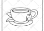 draw cute kawaii line art illustration for bold easy coloring page