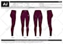 design activewear techpack with technical drawing and flat sketch