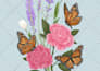 draw an animal and botanical illustration