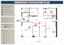 design emergency evacuation plan, fire escape diagram, map for your safety