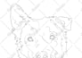 draw line art pet memorial tattoo sketch in unique style
