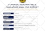 do forensic handwriting and signature comparison, analysis with forensic report