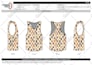 design activewear techpack with technical drawing and flat sketch