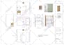 design kitchen interior in 2d measurement, 3d and render
