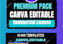 provide 10 000 predesigned instagram canva template bundle