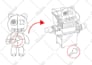 draw line art line drawing,instruction manual